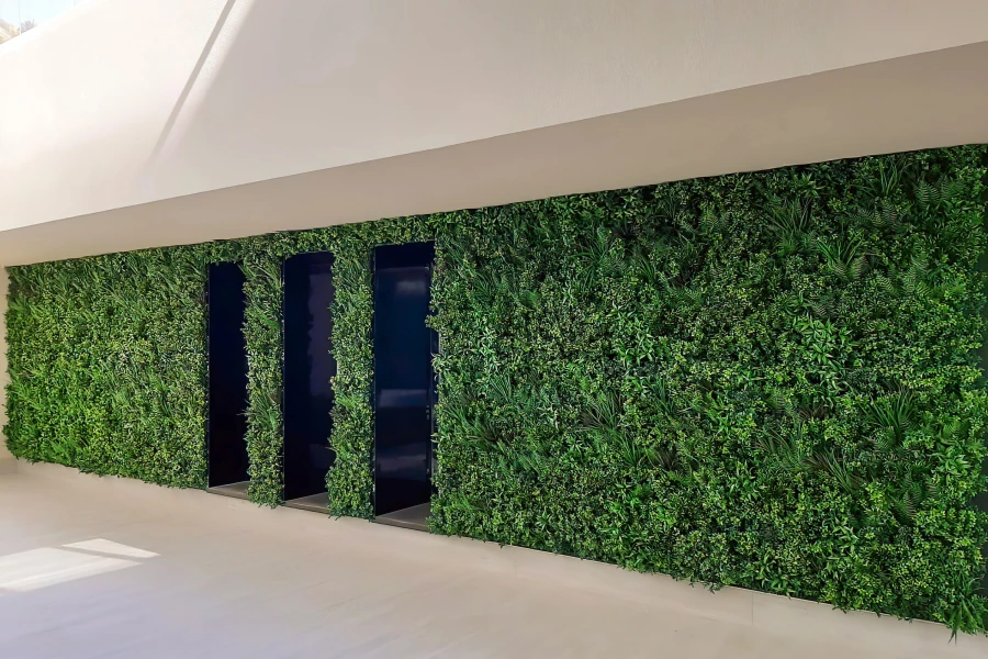 artificial green wall in private residence