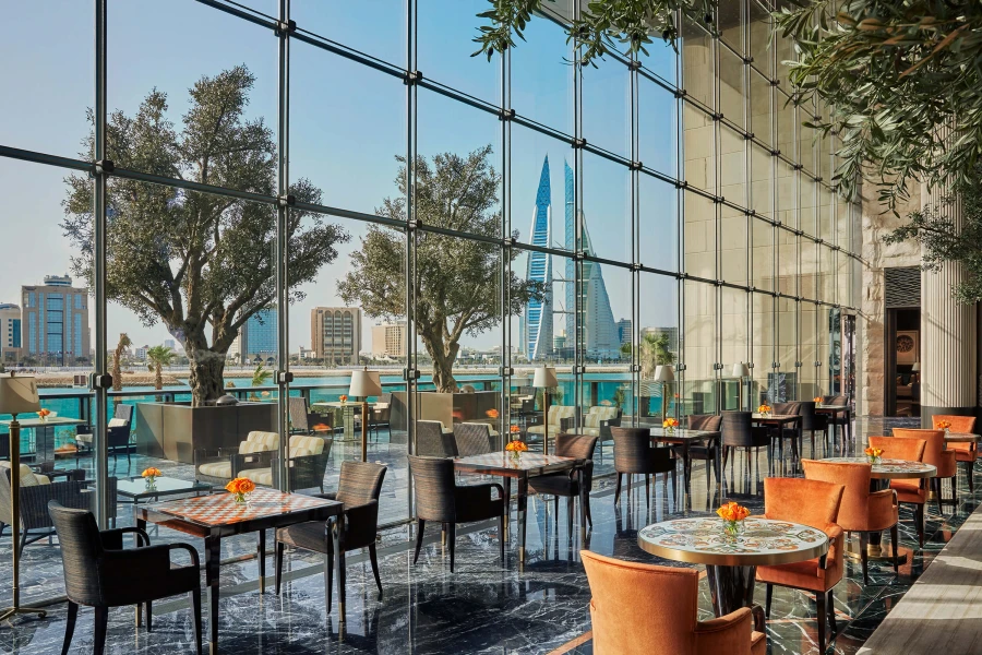 UVSilx olive trees outside Four Seasons Bahrain