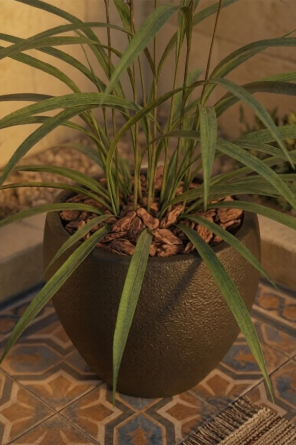 Outdoor Artificial Lavender Grass in Black Easington Pot - 110cm