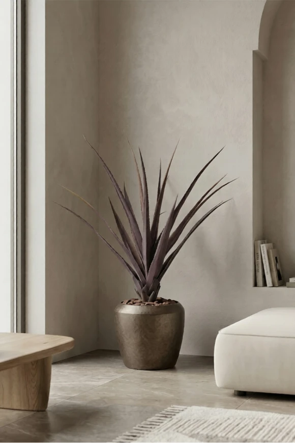 Artificial Screw Pine in Mocha Earle Dumpy Pot - 110cm
