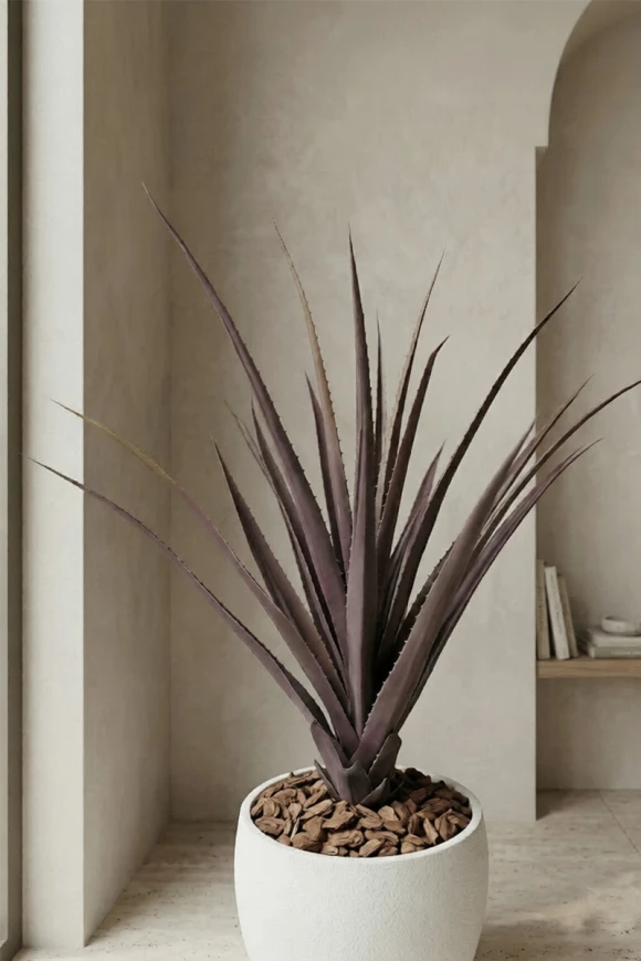 Artificial Screw Pine in White Easington Pot - 110cm