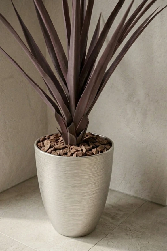 Artificial Screw Pine in Silver Buxley Pot - 110cm