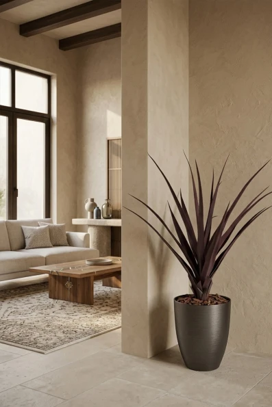 Artificial Screw Pine in Charcoal Buxley Pot - 110cm