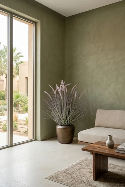 Artificial Dogtail Grass in Mocha Earle Dumpy Pot - 110cm