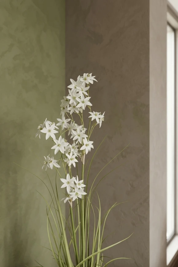 Artificial Allium Grass in Charcoal Buxley Pot - 130cm