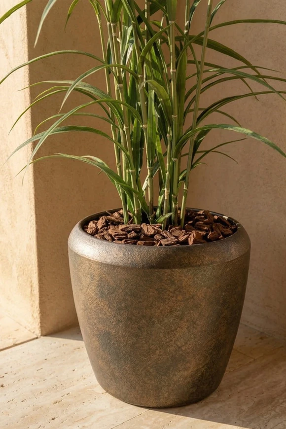 Outdoor Artificial Lavender Grass in Mocha Earle Dumpy Pot - 170cm
