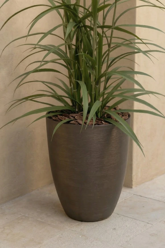 Outdoor Artificial Lavender Grass in Charcoal Buxley Pot - 170cm