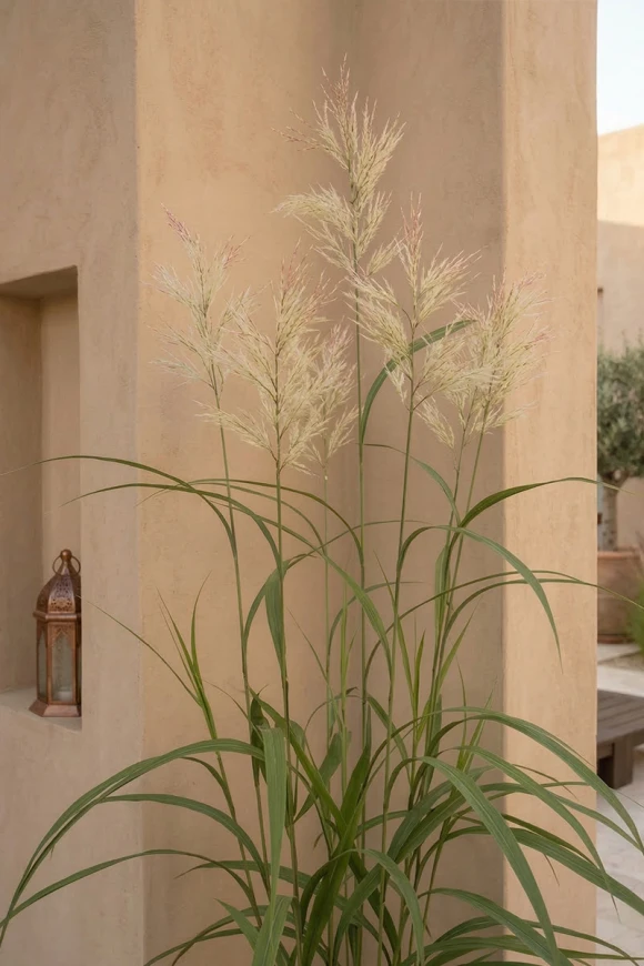 Outdoor Artificial Switchgrass in Charcoal Buxley Pot - 170cm