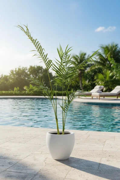 Outdoor Artificial Areca Palm in Easington Pot - 190cm