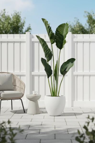 Outdoor Artificial Traveller Palm in Easington Pot - 195cm