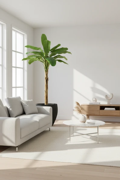 Artificial Banana Tree in Black Easington Pot - 350cm