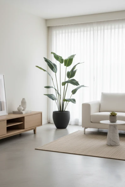 Artificial Traveller Palm in Black Easington Pot - 210cm