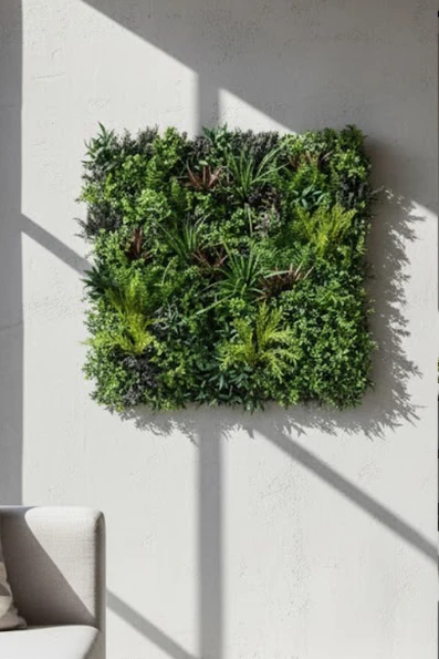 Light Mix Green Wall Panel - 100cm x 100cm
