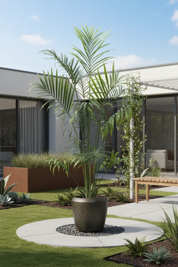 Image of Outdoor Kentia Palm in Earle Dumpy Pot - 230cm