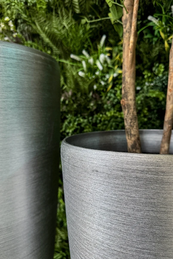 Image of Tall Buxley Pot, Silver - Medium