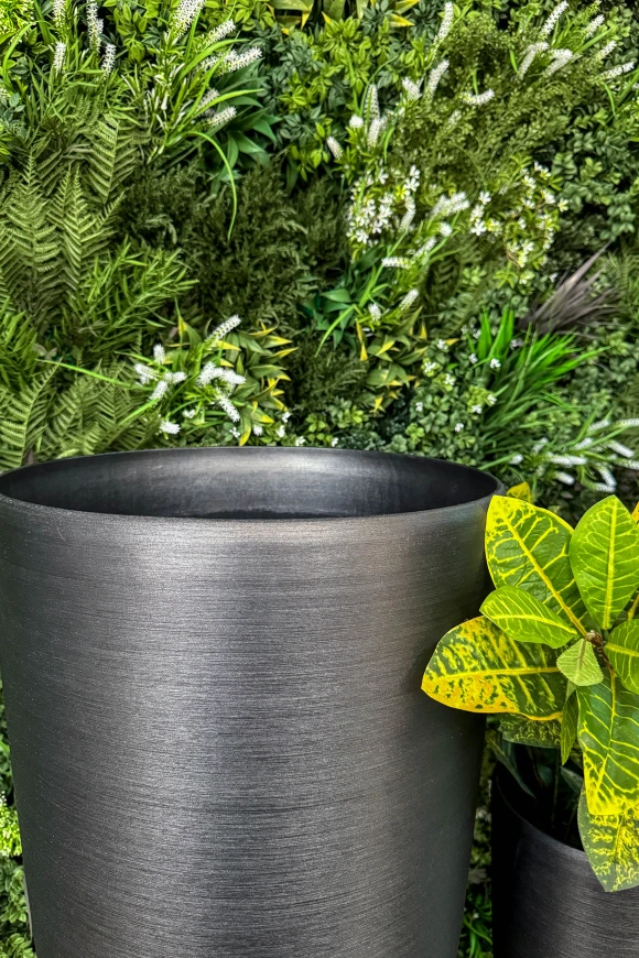 Image of Tall Buxley Pot, Charcoal - Small