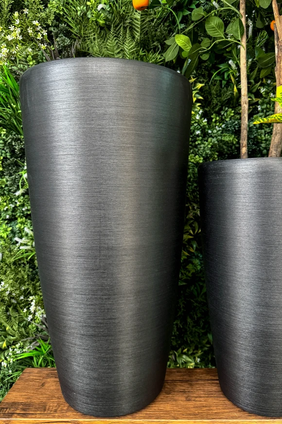 Image of Tall Buxley Pot, Charcoal - Large