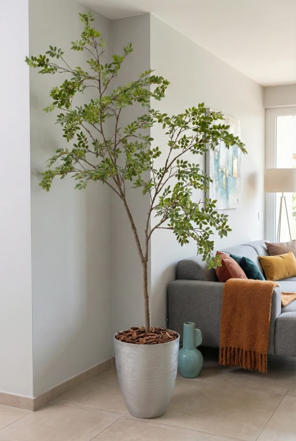 Elm Tree in Silver Buxley Pot - 240cm