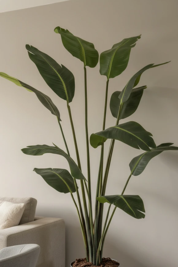 Artificial Bird of Paradise in Silver Buxley Pot - 180cm