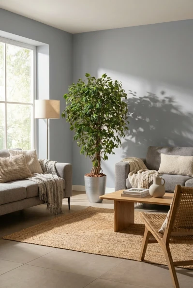 Artificial Ficus Liana in Silver Buxley Pot - 150cm