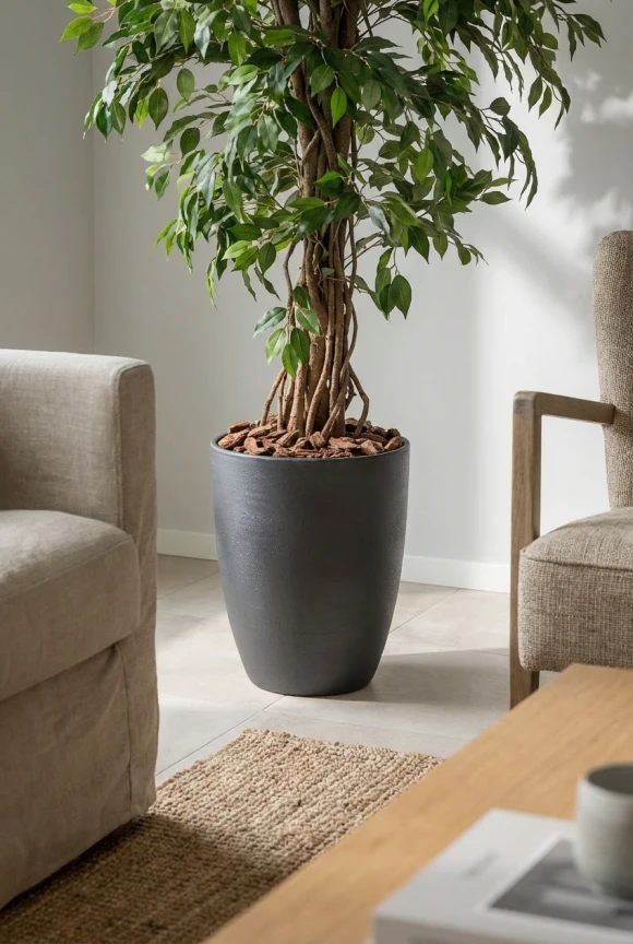 Artificial Ficus Liana in Charcoal Buxley Pot - 150cm