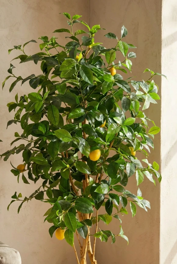 Artificial Lemon Tree in Charcoal Buxley Pot - 150cm