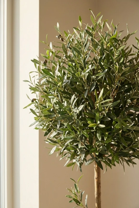 Artificial Olive Ball Tree in Silver Buxley Pot - 150cm