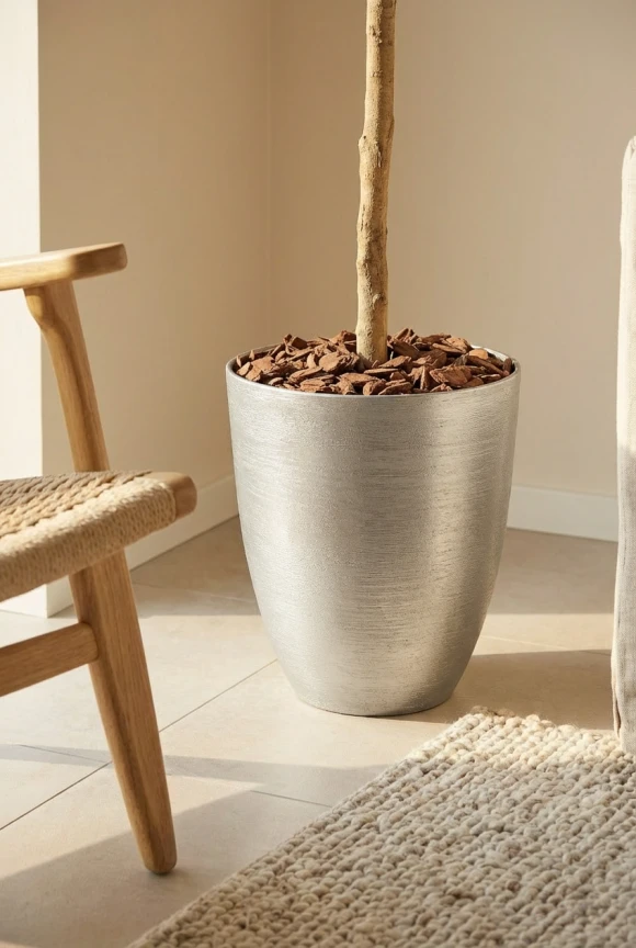 Artificial Olive Ball Tree in Silver Buxley Pot - 150cm