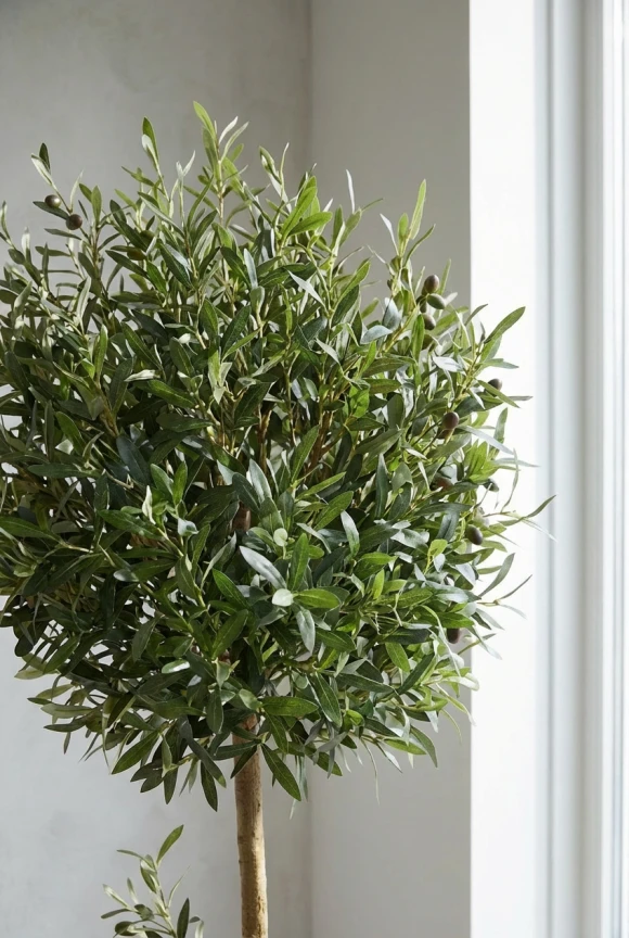 Artificial Olive Ball Tree in Charcoal Buxley Pot - 150cm