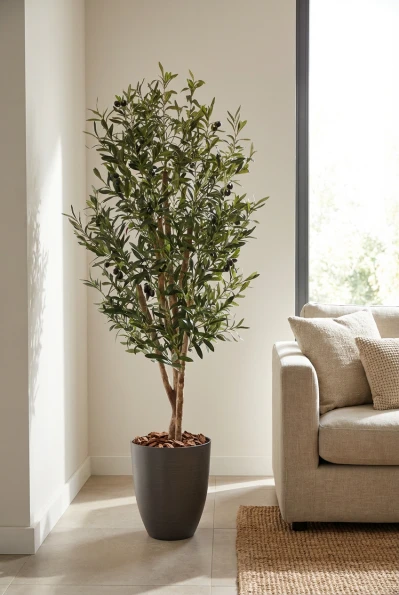 Artificial Olive Tree in Charcoal Buxley Pot - 150cm