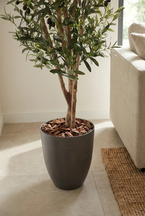 Artificial Olive Tree in Charcoal Buxley Pot - 150cm