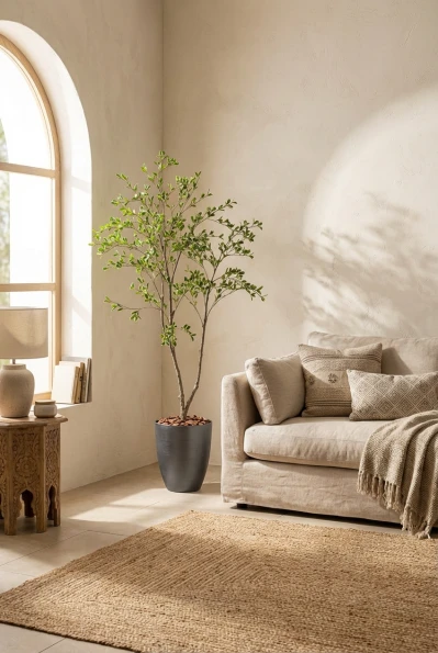 Artificial Bucida Tree in Charcoal Buxley Pot - 150cm