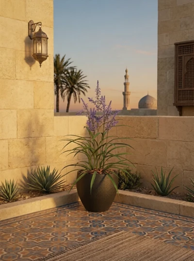 Outdoor Artificial Lavender Grass in Black Easington Pot - 110cm