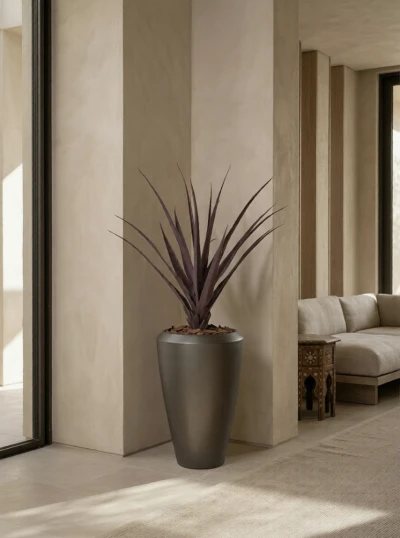 Artificial Screw Pine in Slate Tall Earle Pot - 130cm