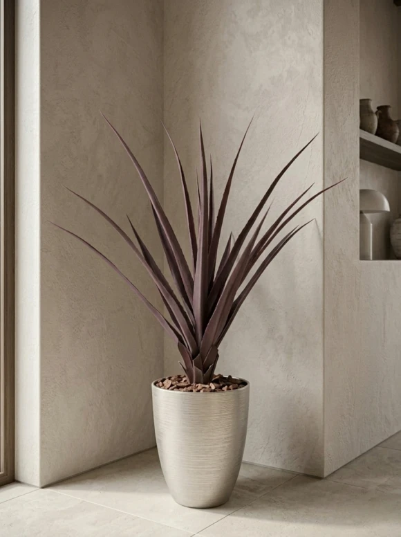 Artificial Screw Pine in Silver Buxley Pot - 110cm