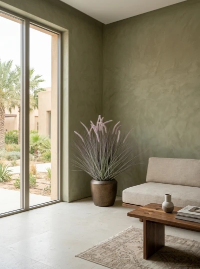 Artificial Dogtail Grass in Mocha Earle Dumpy Pot - 110cm