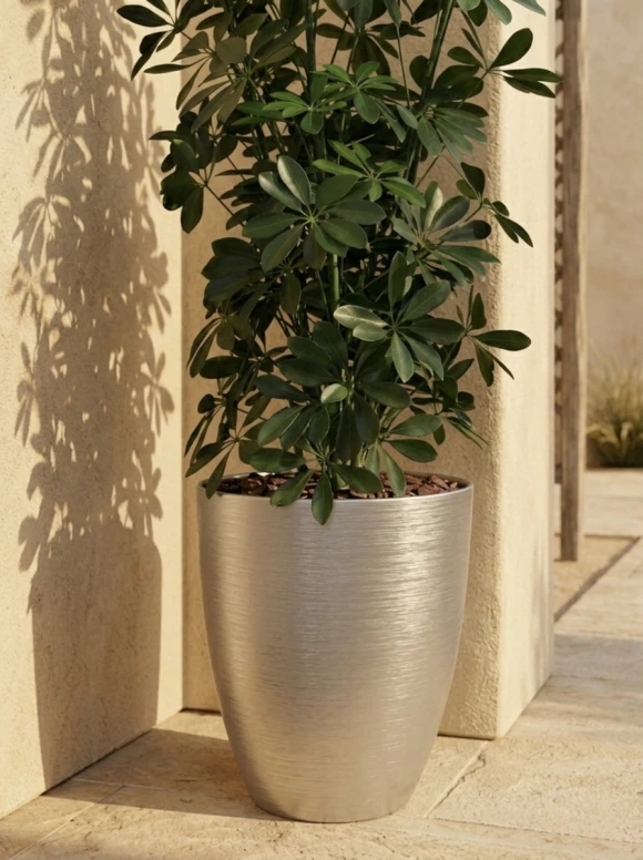 Outdoor Artificial Pittosporum in Silver Buxley Pot - 120cm