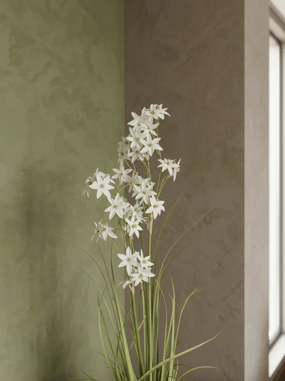 Artificial Allium Grass in Charcoal Buxley Pot - 130cm