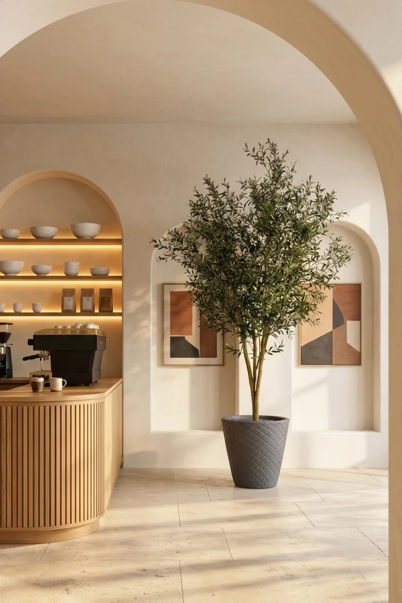 Image of Artificial Olive Tree on Natural Multi Stems - 300cm