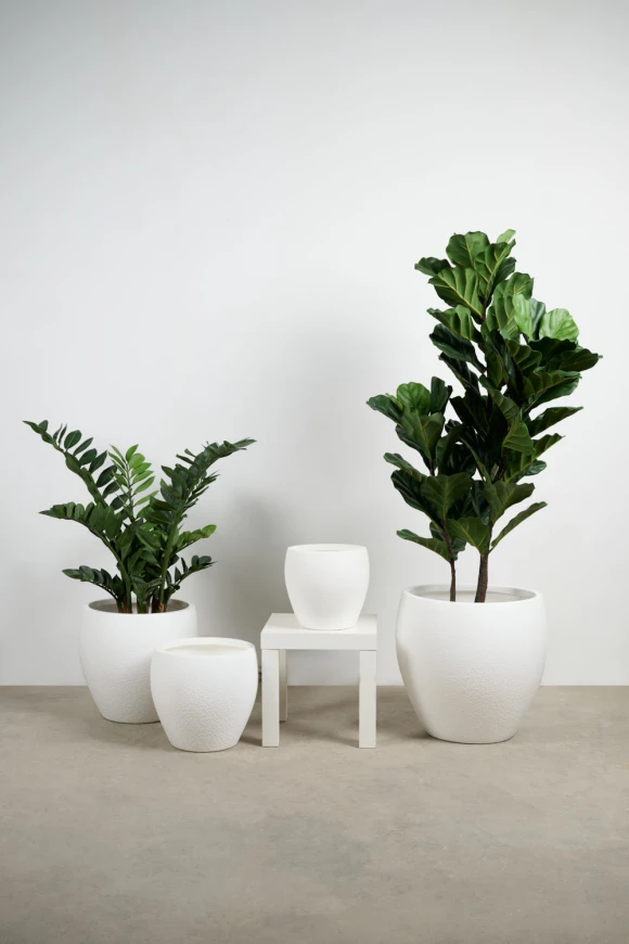 White Easington Pot - Medium