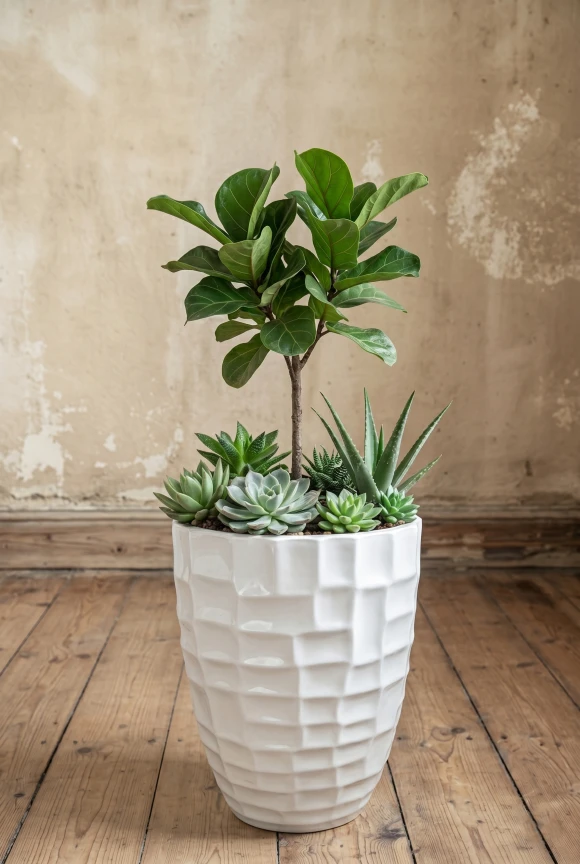 Image of V-Planters Mosaic A White 220 x 220 x 300cm