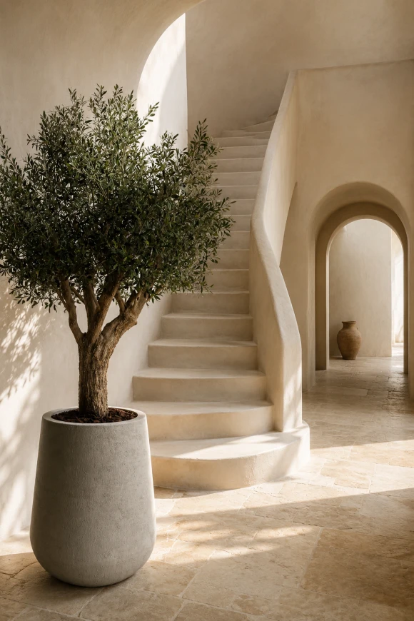 Image of Artificial Olive Tree on Single Natural Trunk - 240cm