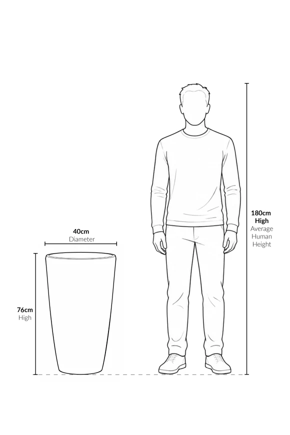 Image of Tall Buxley Pot, Charcoal - Large