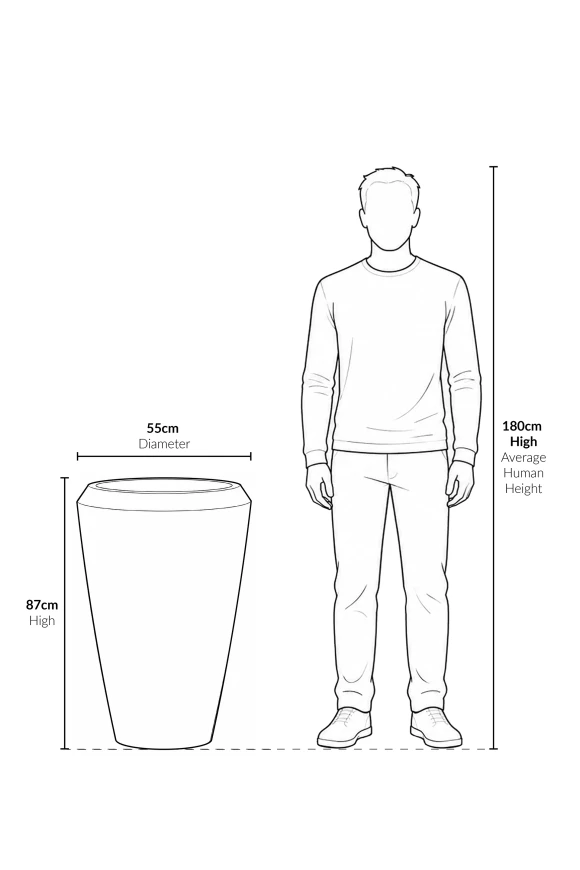 Image of Tall Earle Dumpy Pot, Slate - Large