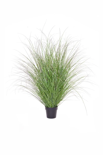 Image of Grass PVC Green/Red Tip in Pot 140cm FR-S3
