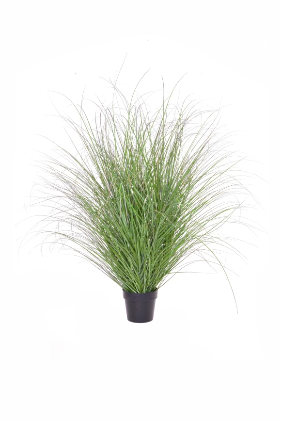 Image of Grass PVC Green/Red Tip in Pot 140cm FR-S3