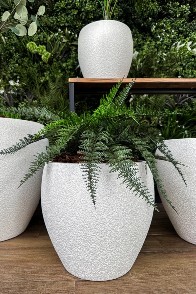 Image of White Easington Pot - Medium