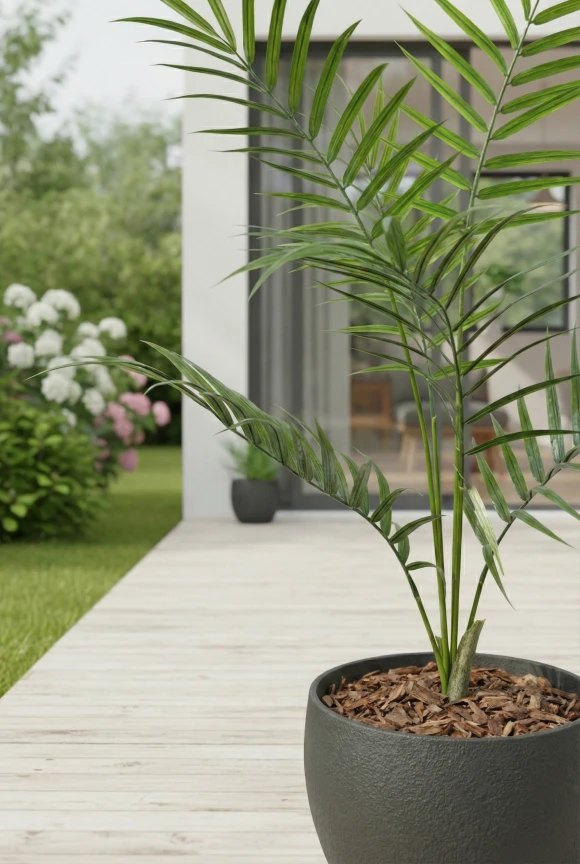 Outdoor Artificial Areca Palm in Easington Pot - 84cm