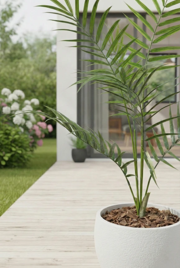 Outdoor Artificial Areca Palm in Easington Pot - 84cm