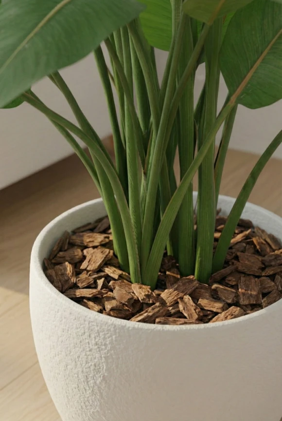 Artificial Flowering Bird of Paradise in Pot - 120cm